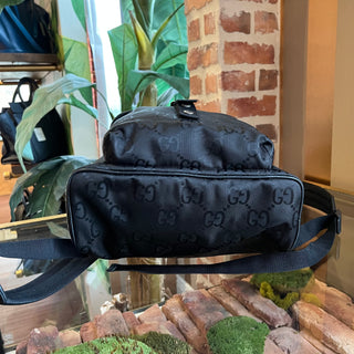 GUCCI Small Off The Grid Black GG Nylon Backpack Bag