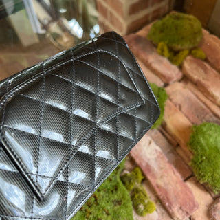 CHANEL Green Patent Leather Wallet