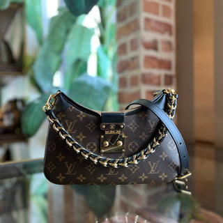 LOUIS VUITTON Twinny Reverse Monogram Brown Canvas Shoulder Bag