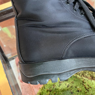 PRADA Black Nylon Combat Boots SZ37.5(7.5)