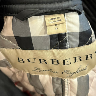 BURBERRY Black Polyester Quilted Hooded Jacket SZSM