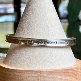 TIFFANY & CO 1837 Narrow 925 Sterling Silver Bangle Bracelet