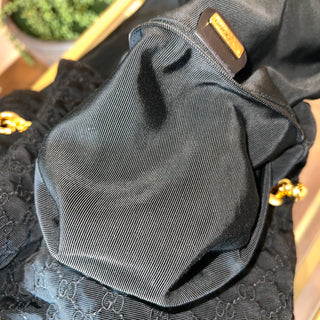 GUCCI Black Embroidered GG Sling Bag