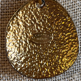 CHANEL CC Gold Plated Tear Drop Gold Necklace