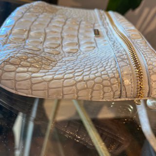 BRAHMIN Seashell Croc Embossed Leather Belt Bag