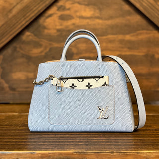 LOUIS VUITTON Marelle BB Bleu Nuage Epi Leather Tote Bag