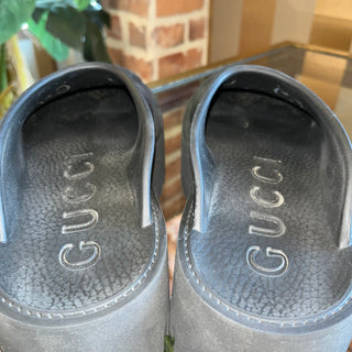 GUCCI Perforated G Black Rubber Platforms SZ 37