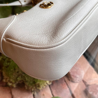 GUCCI Aphrodite Small Mystic White Goatskin Shoulder Bag