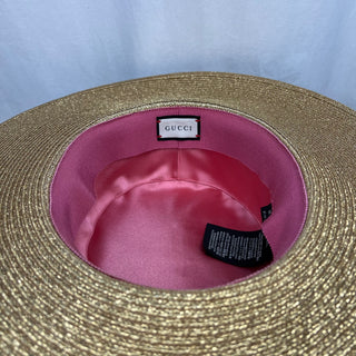 GUCCI Lamé Papier Gold Hat