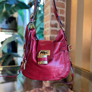CHLOE Paddington Vermillion Leather Hobo