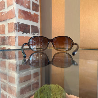 TOM FORD Jennifer TF8 38F Brown Acetate Round Sunglasses