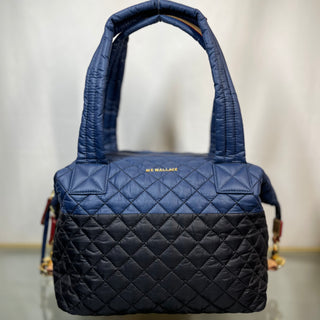 MZ WALLACE Sutton Deluxe Medium Navy Blue/ Black Tote