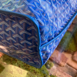 GOYARD Anjou PM Blue Goyardine Canvas Reversible Tote