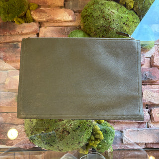 GIVENCHY Green Leather Antigona Pouch