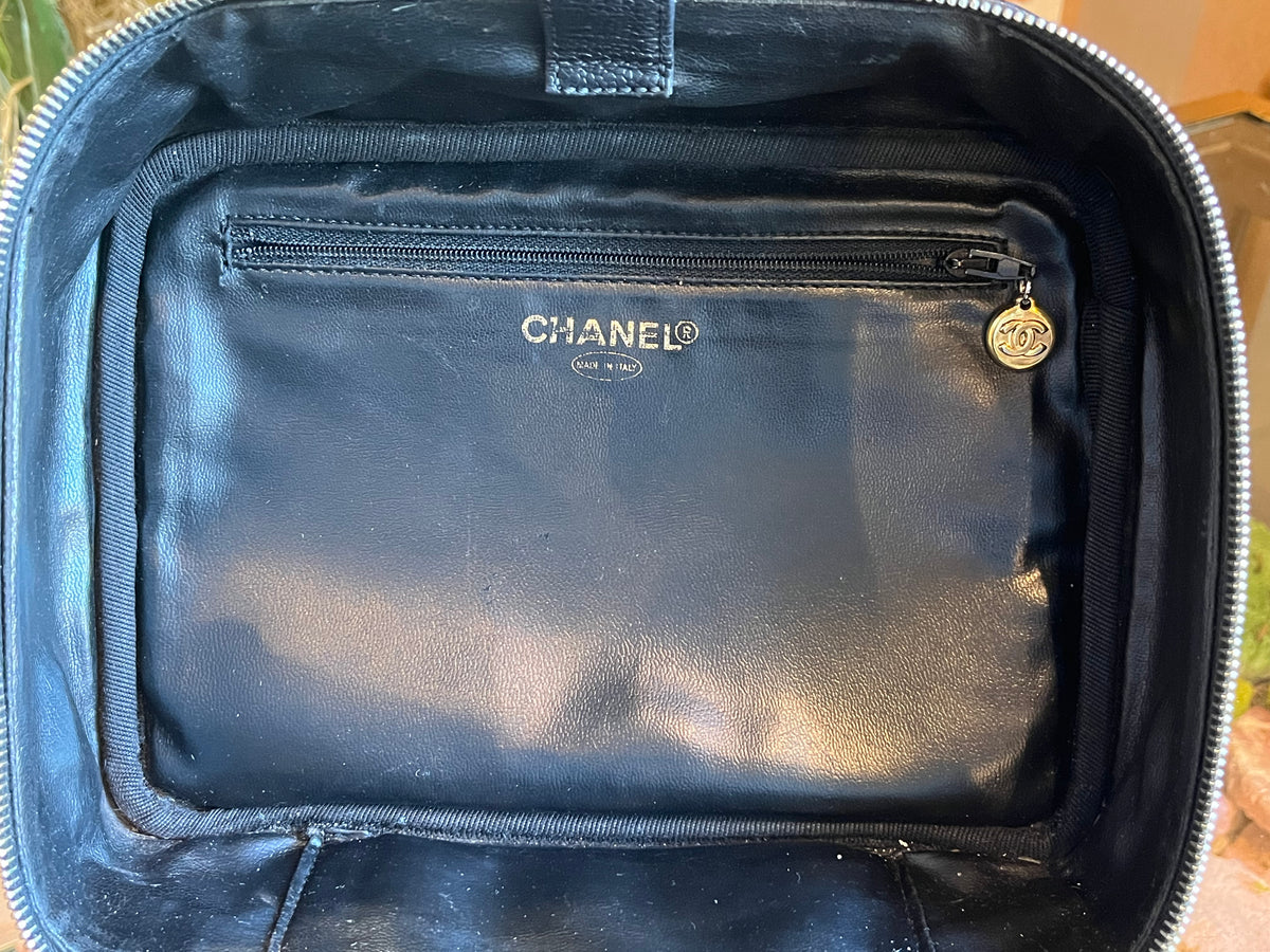 CHANEL Caviar Box Top Handle Vanity Case