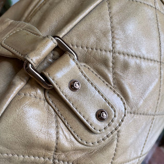 CHANEL Cloudy Bundle Beige Leather Bowler Bag