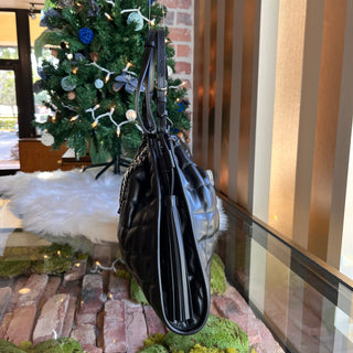 GUCCI Deco Medium Black Leather Quilted Tote