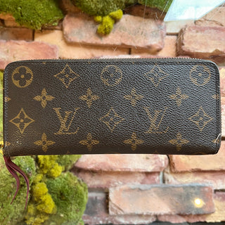 LOUIS VUITTON Clemence LV Monogram Brown Coated Canvas  Wallet