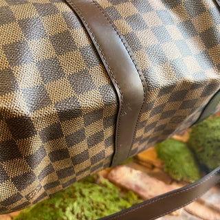 LOUIS VUITTON Keepall 55 Damier Ebene Brown Canvas Duffel