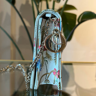 Christian Dior Multicolor Calfskin Lady-Dior Wallet on Chain