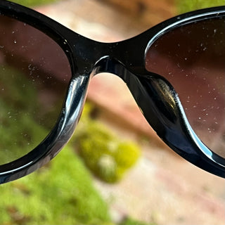 BURBERRY B4333-F Wide Black Acetate Cat Eye Sunglasses