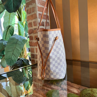 LOUIS VUITTON Neverfull MM Damier Azur Canvas Tote Bag