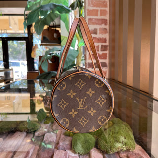 LOUIS VUITTON Papillon 26 Brown Vintage Monogram Canvas Satchel