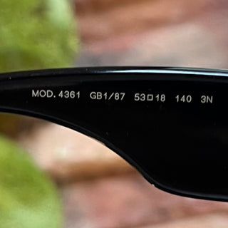VERSACE MOD 4361 GB1/87 Black Acetate Square Sunglasses