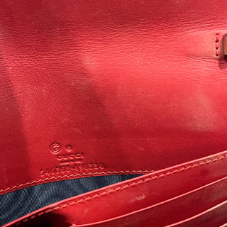 GUCCI Blooms Wallet on Chain GG Supreme Monogram Canvas Shoulder Bag