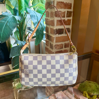 LOUIS VUITTON Pochette Accessories Damier Azur Shoulder Bag