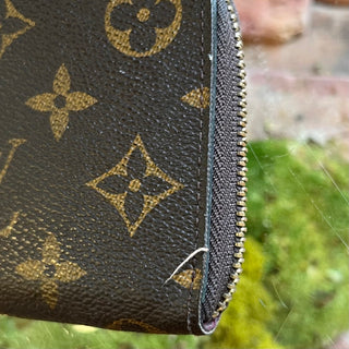 LOUIS VUITTON Clemence LV Monogram Brown Coated Canvas  Wallet
