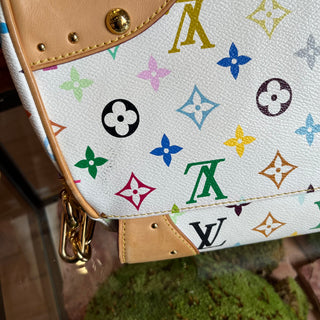 LOUIS VUITTON Beverly White Monogram Multicolor Canvas Shoulder Bag