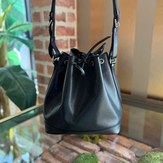 LOUIS VUITTON Black Epi Noe Bucket