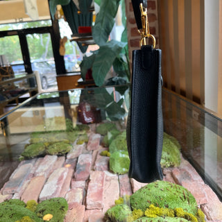 HERMES Evelyne TPM Black Togo Shoulder Bag