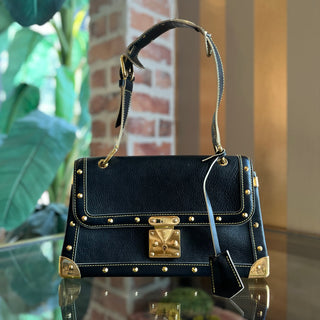 LOUIS VUITTON Le Talentueux Navy Suhali Leather Shoulder Bag