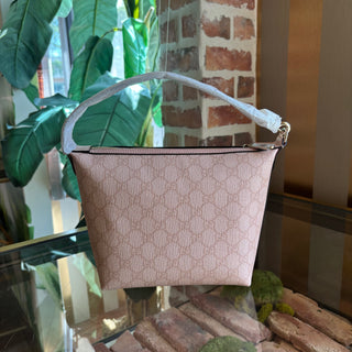 GUCCI Pink GG Supreme Super Mini Ophidia Shoulder Bag