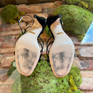 GUCCI Interlocking G Logo Leather Slingback Sandals SZ36(6US)