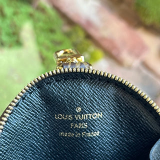 LOUIS VUITTON Monogram Canvas Brown Round Coin Purse Pouch