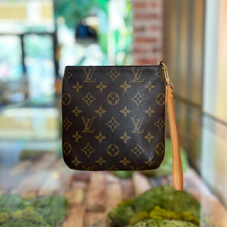 LOUIS VUITTON Vintage Brown Monogram Canvas Front Pocket Bag