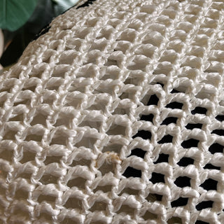 PRADA White Raffia Shopping Tote