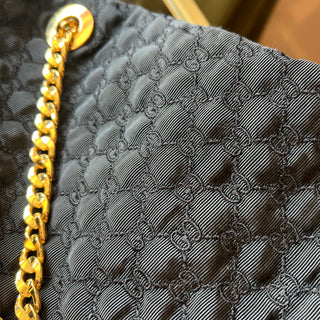 GUCCI Black Embroidered GG Sling Bag