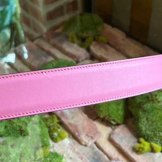 GUCCI Pink Smooth Leather Interlocking G Belt 95/38(10US)