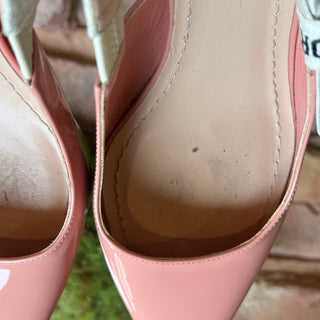 DIOR J'adior Pink Patent Leather Slingback Pumps SZ41(11US)