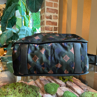 MCM Dieter Green Nylon Camo Tote Bag