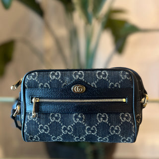 GUCCI Mini Ophidia GG Denim
