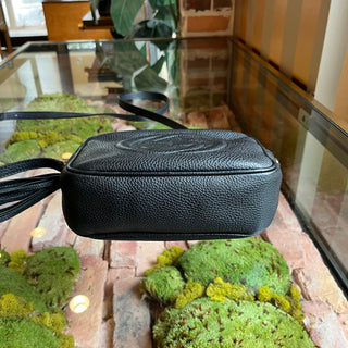 GUCCI Soho Disco Black Pebbled Leather Crossbody