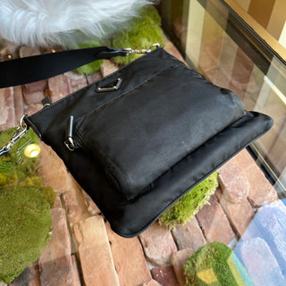 PRADA Messenger Black Nylon Messenger Bag