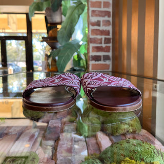 LOUIS VUITTON Since 1854 Red Canvas Slip On Mules 39.5 (9.5US)