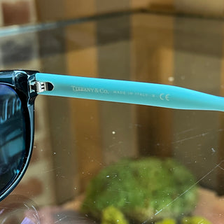 TIFFANY&CO TF2188 8001 Tiffany Blue Black Semi Cat Eye Sunglasses