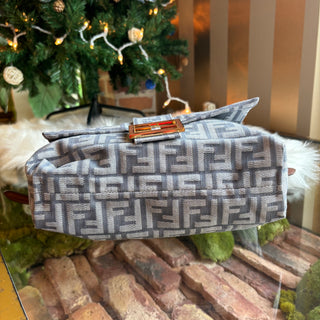 FENDI Denim FF Jacquard Mamma Baguette